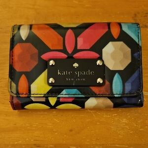 Kate Spade Multicolor Geometric Bifold Wallet/Card Holder